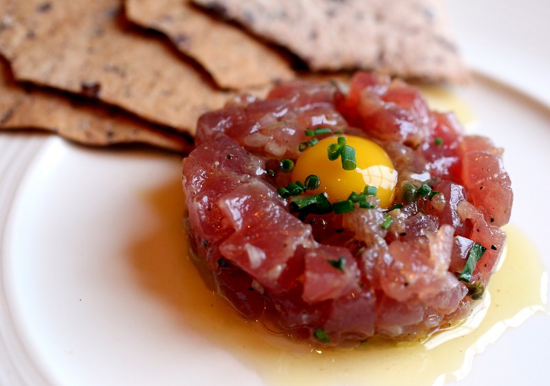 Ahi Tuna Tartare served at Carneros Bistro and Wine Bar in Sonoma, Tuesday, November 11, 2014.(Crista Jeremiason