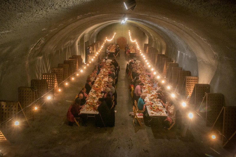 Guests attend Gloria Ferrerâ€™s annual Holiday Crab Feed at Gloria Ferrer Caves & Vineyards in Sonoma Saturday, December 12, 2015. Jeremy Portje