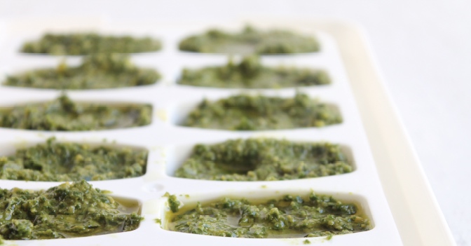 pesto freezer-tray