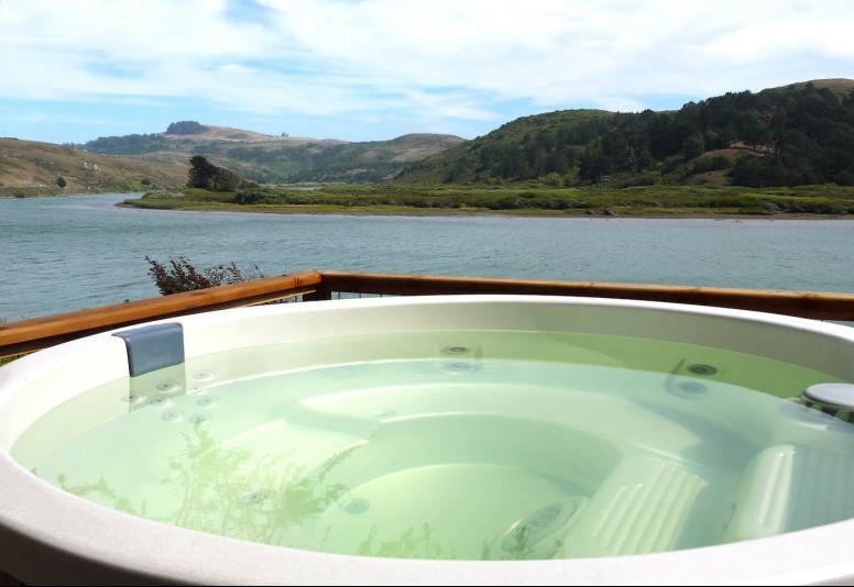 View from the hot tub at La Bella Cabina in Jenner. 