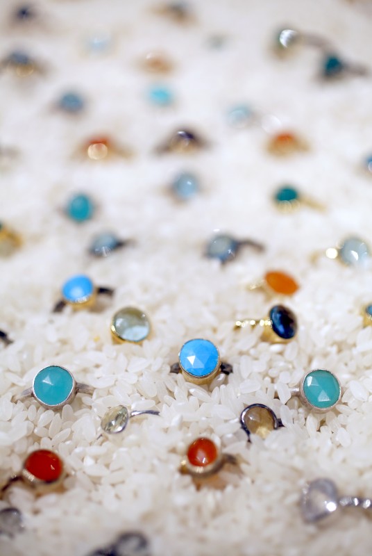 A variety of stackable rings for sale at the Robindira Unsworth jewelry store in Petaluma, California on Tuesday, January 13, 2015. (BETH SCHLANKER/ The Press Democrat) Robindira Unsworth 