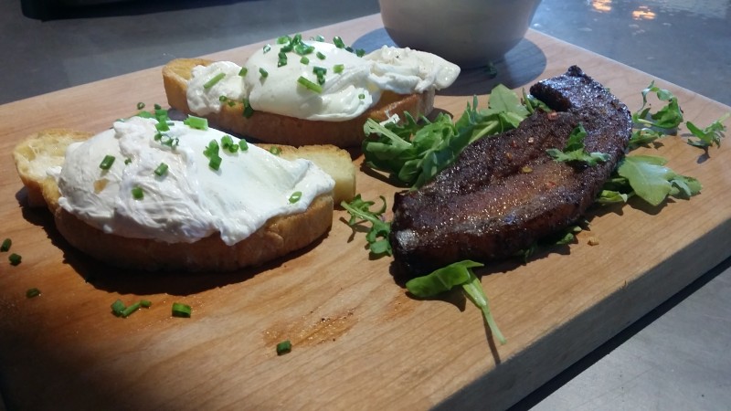 Bacon and eggs from Fogbelt Brewing's 2016 beer and brunch. (Photo courtesy of Fogbelt Brewing)