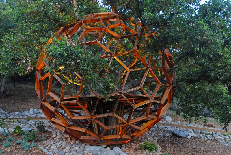 Robby Kreiger of the Doors has a "Honey Sphere" in is garden