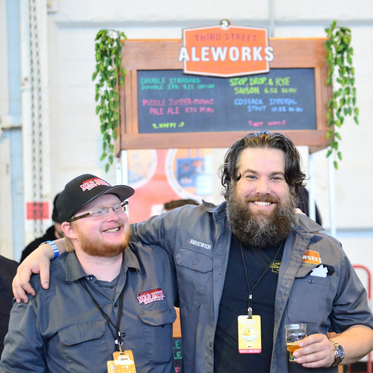 Brewer, Adam De la Montanya and his crew have fun pouring their beers from Third Street Aleworks.