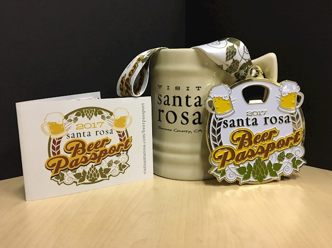 The Santa Rosa Beer Passport 2017 bottle opener and beer stein. (Photo courtesy of Visitsantarosa.com) 