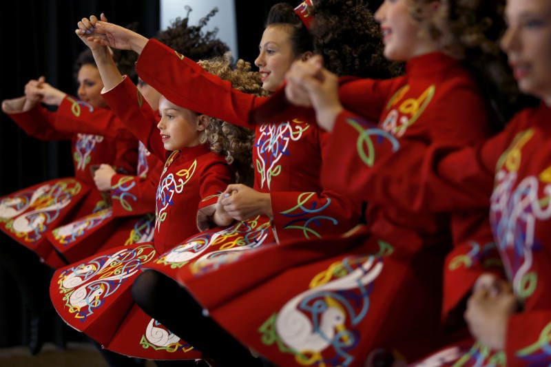 members of the Keenan Irish Dance School perform at the Petaluma Community Center on Sunday, March 15, 2015 in Petaluma, California . (BETH SCHLANKER