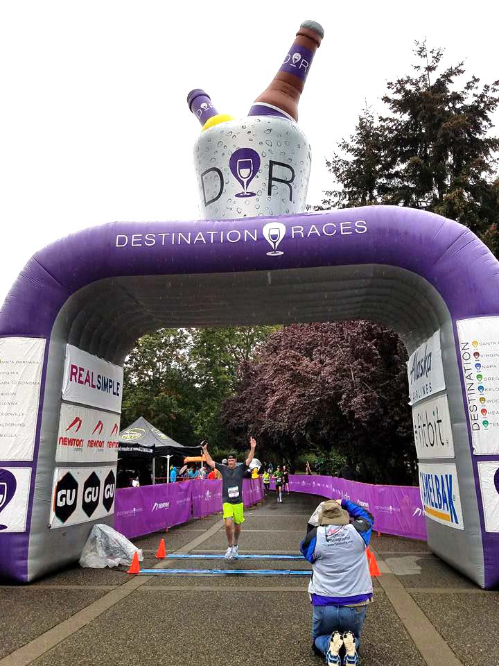 The beer arch runners will pass through at the IPA 10K in Sebastopol. (Courtesy of Destination Races)