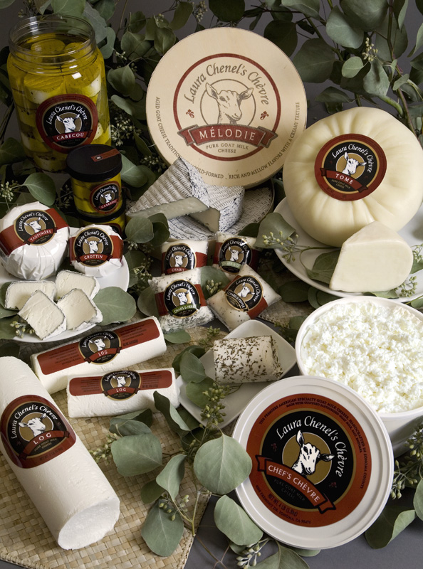 A selection of cheeses from Laura Chenel 