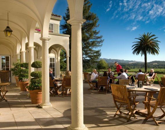 Patio at Chateau St. Jean in Sonoma, California