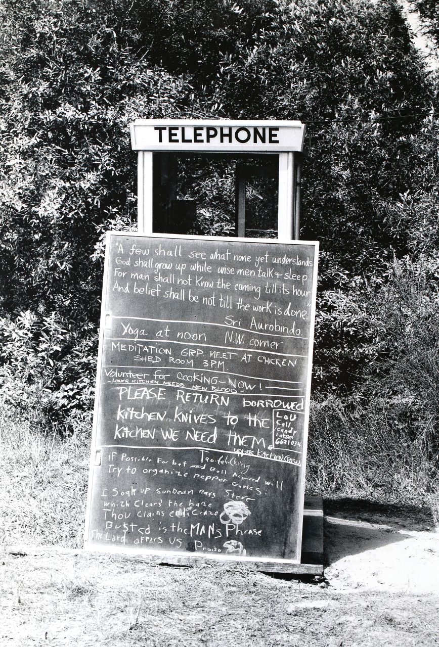 Chalkboard at Morning Star. (Unidentified photographer, courtesy Ramón Sender)