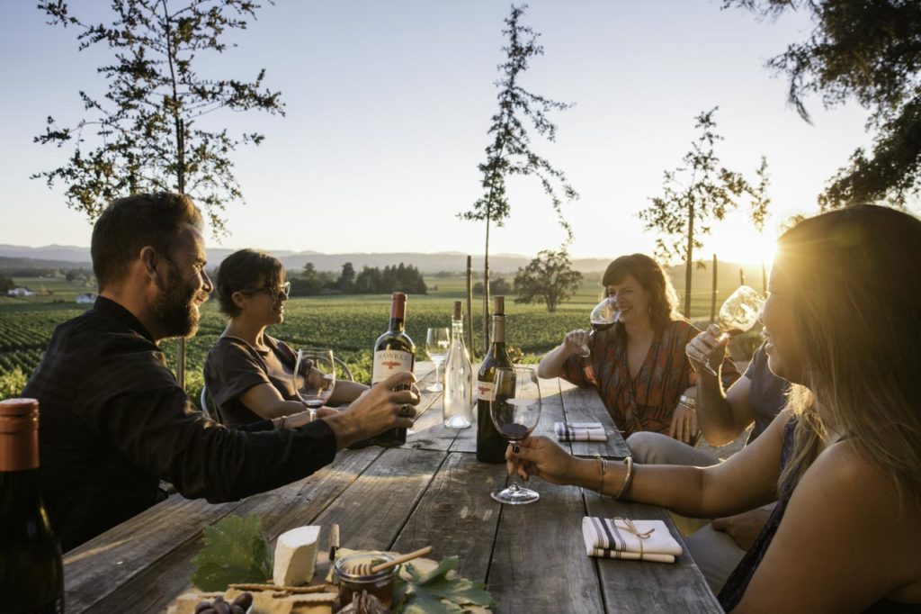 The Hawkes family has farmed more than 85 acres of Cabernet Sauvignon, Merlot, and Chardonnay vineyards in Alexander Valley for decades. (Hawkes Wine)