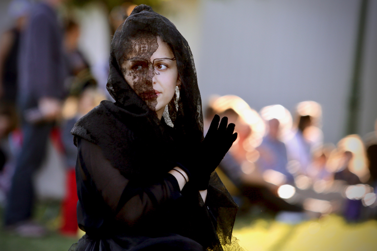 The Imaginists perform The Butterfly's Evil Spell/ El Malefic de la Mariposa, a play by Federico Garcia Lorca, at Martin Luther King, Jr. Park in Santa Rosa. (Crista Jeremiason/The Press Democrat)