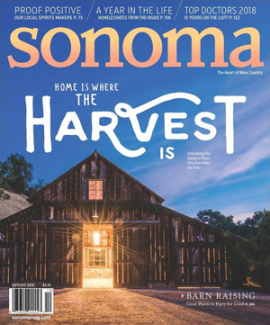 Sonoma Magazine Cover Jul/Aug 2018