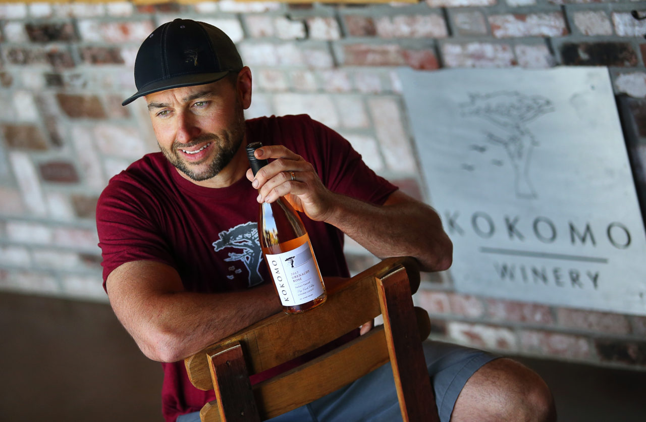 Erik Miller, owner and winemaker of Kokomo Winery, has produced a Grenache Rose since 2008. (Christopher Chung/ The Press Democrat)