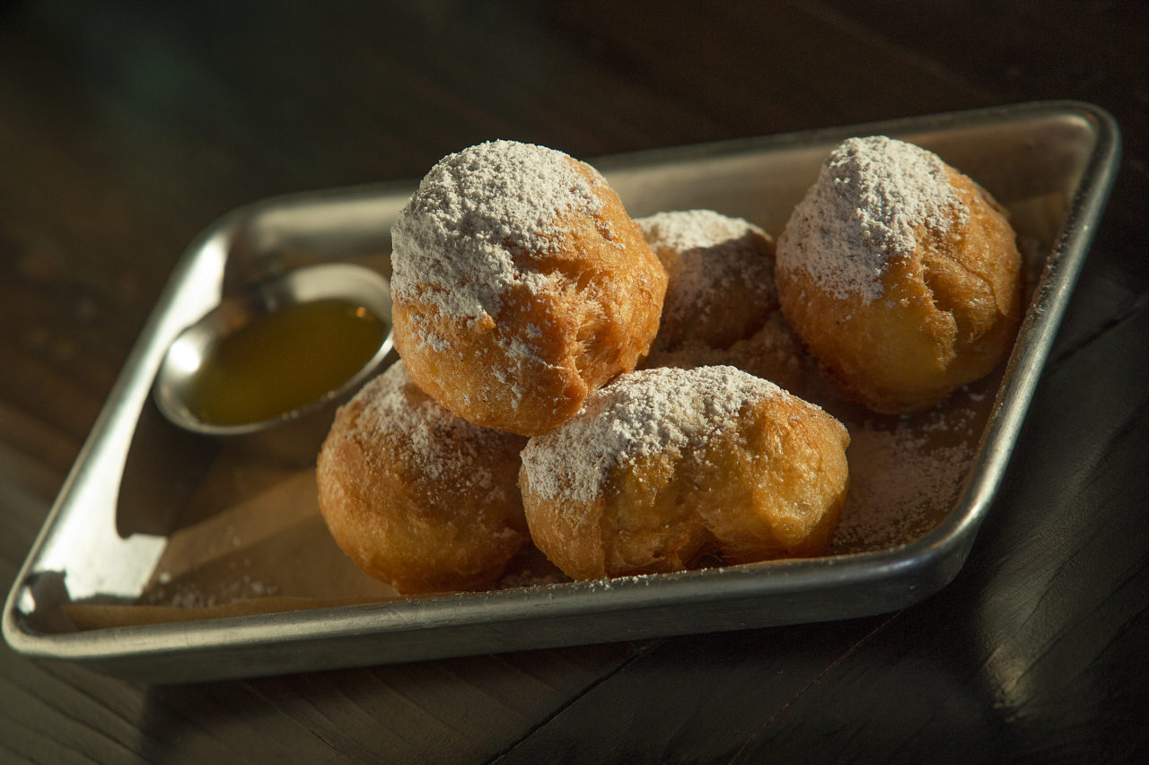Beignets with spiced sugar and meyer lemon sauce from Tips Roadside in Kenwood. (photo by John Burgess/The Press Democrat)