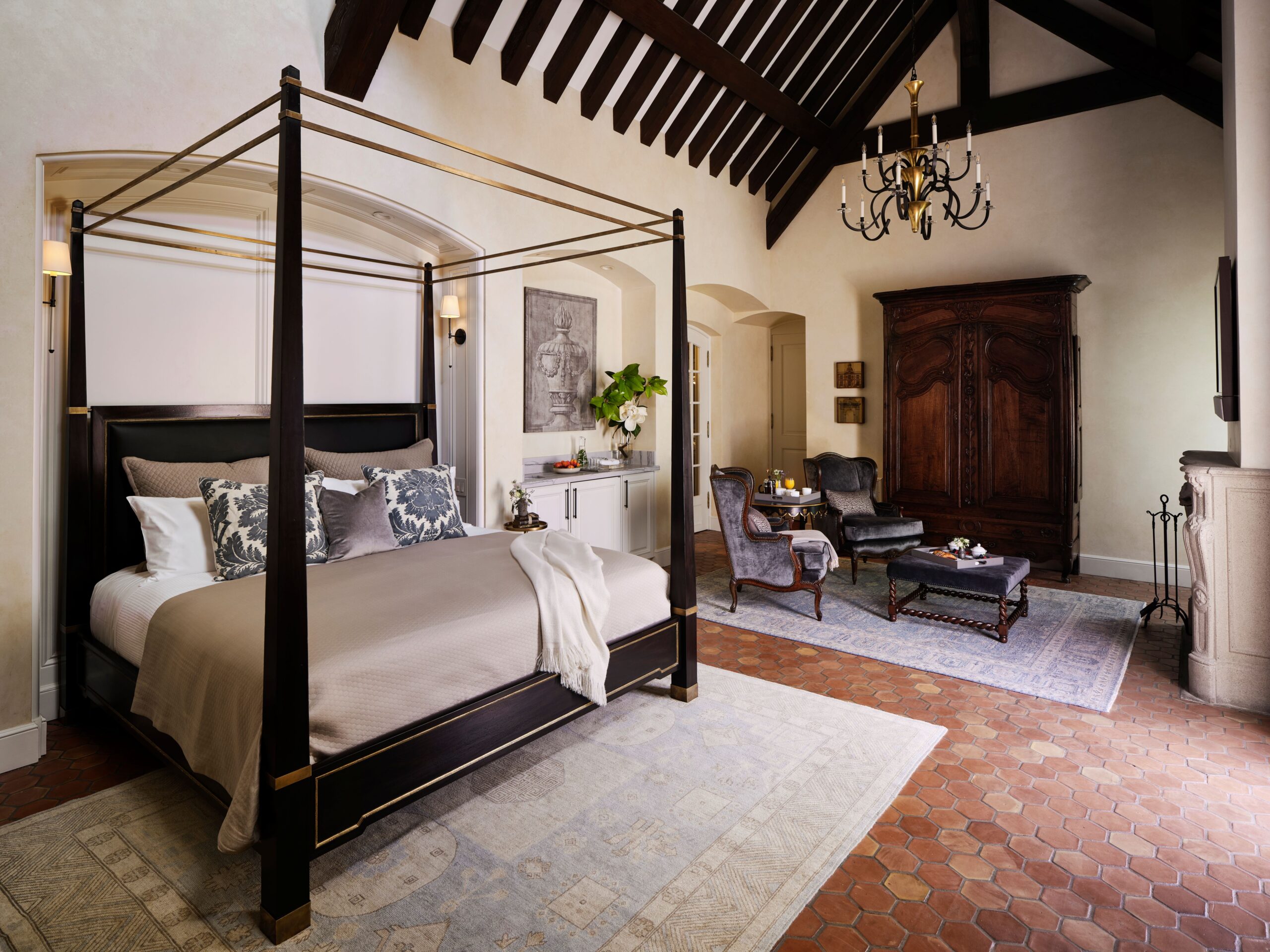 Guest bedroom at Jordan Winery in Healdsburg. (Jordan Vineyard & Winery)