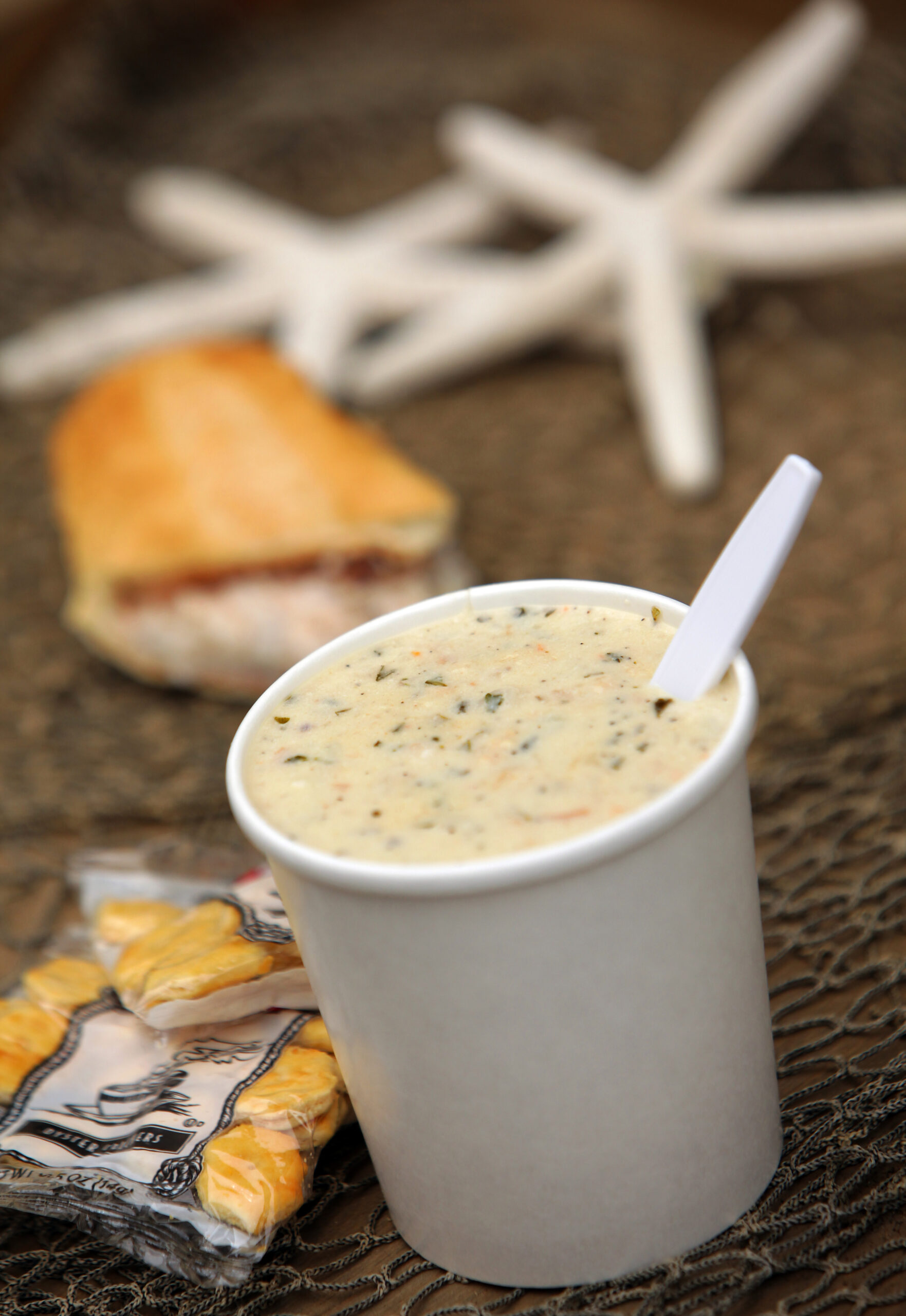 Carol Anello's clam chowder at the Spud Point Crab Company on Bodega Bay.