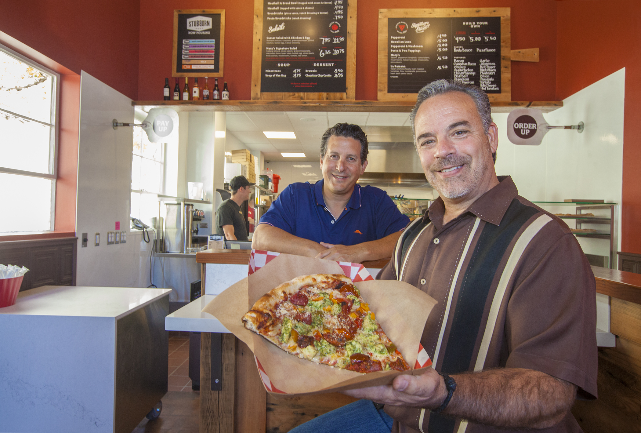 Vince Dito, food and beverage director at left, and Vince Albano, CEO of Mary's Pizza, are ready to entice Sonoma appetites with the Slice Shack. (Robbi Pengelly/Index-Tribune)