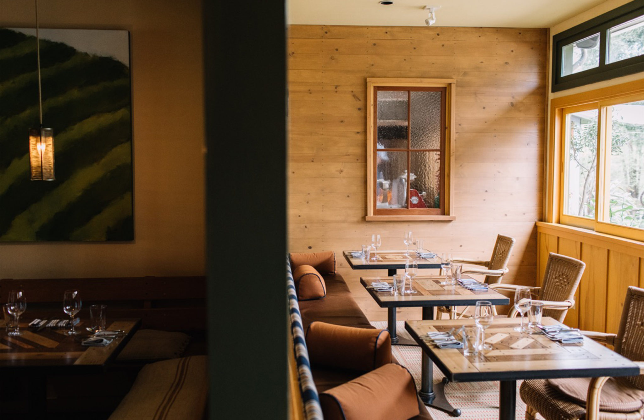 Interior at Boonville Hotel restaurant. (Lucille Lawrence)