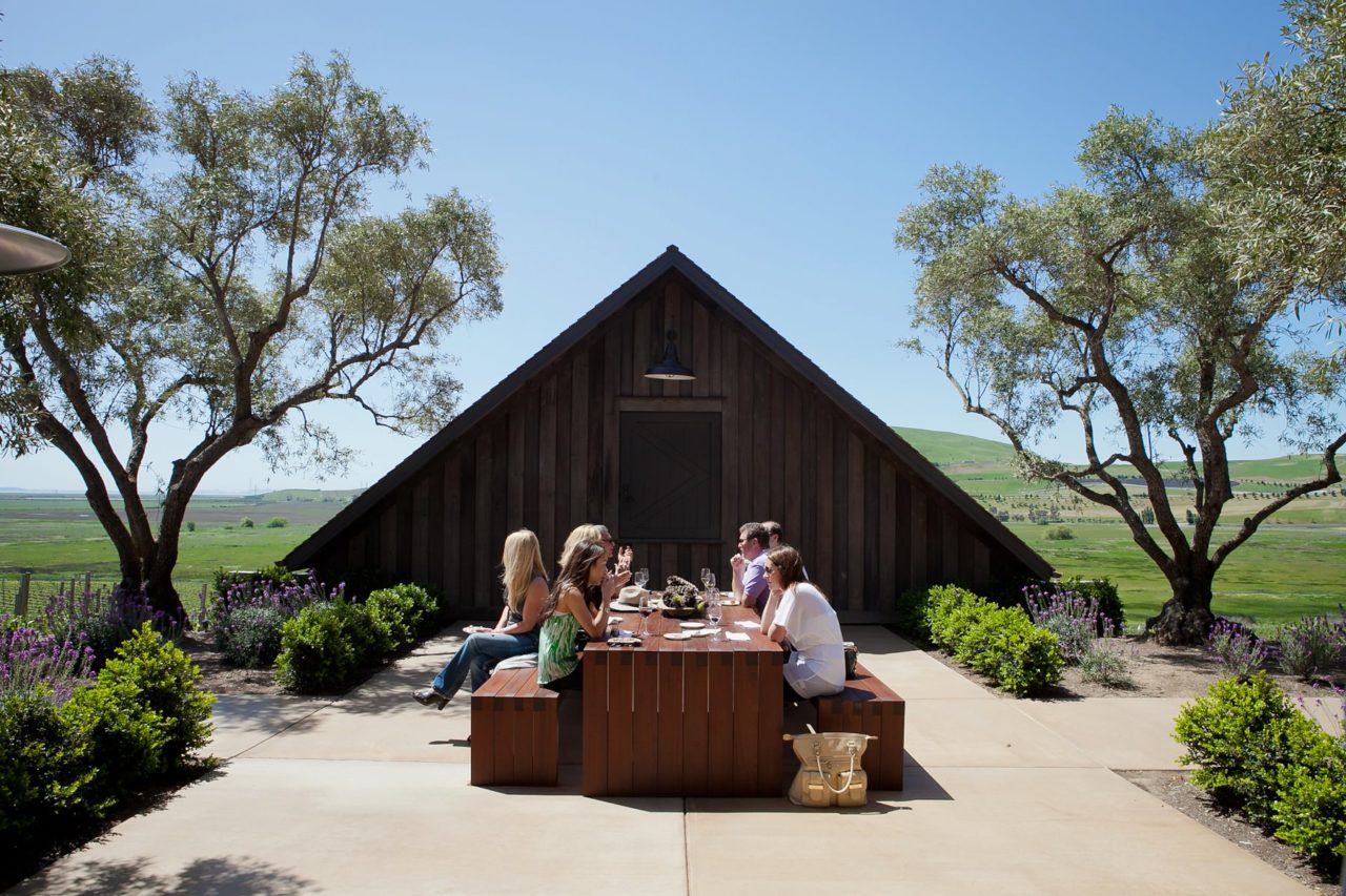 Outdoor tasting at Ram's Gate Winery in Sonoma. (Courtesy of Ram's Gate Winery)