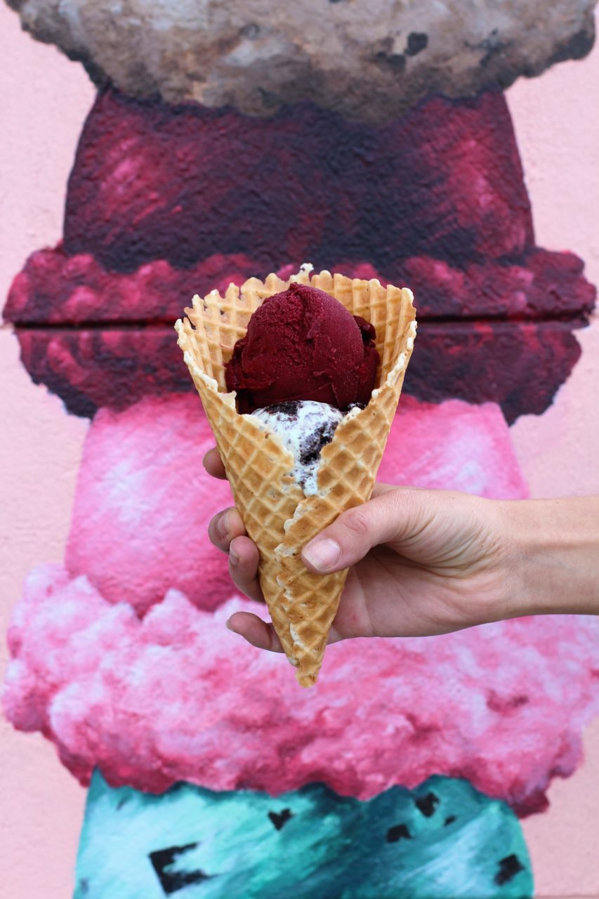 An ice cream cone at Screamin' Mimi's in Sebastopol, named the best ice cream shop in Sonoma County by The Press Democrat and one of the best in the United States by Food & Wine magazine. (Screamin' Mimi's)