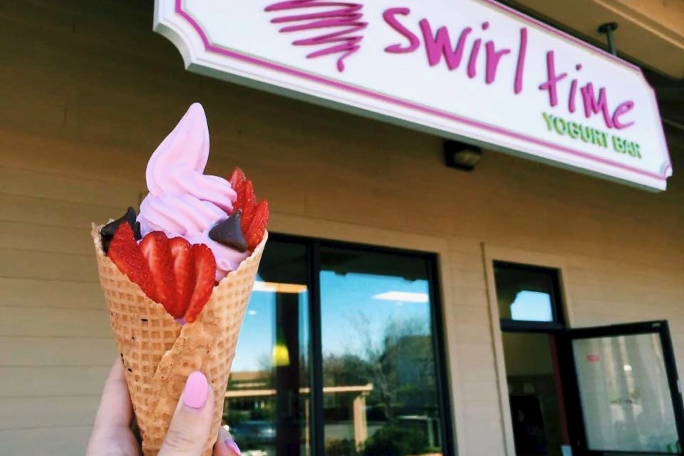 Swirl Time Frozen Yogurt Bar in Rohnert Park serves up great fro-yo with a smile. (Swirl Time)