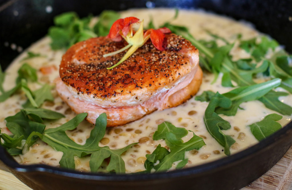 Salmon Roulade at Fandees Restaurant in Sebastopol. Heather Irwin/PD