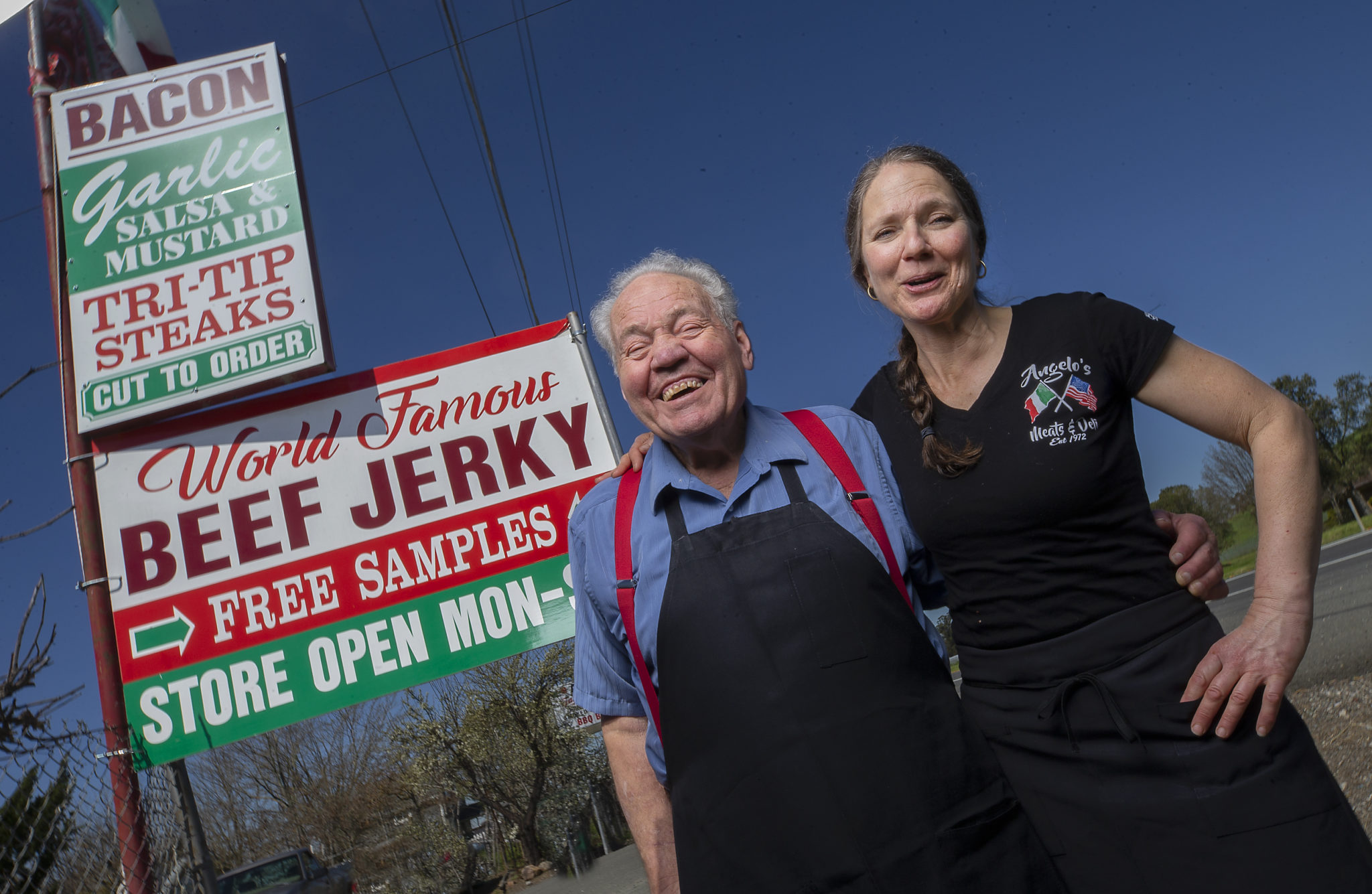 Angela and her father Angelo Ibleto first opened Angelo's Smokehouse in Petaluma in 1972. The iconic Sonoma business also has a retail store in Sonoma. (photo by John Burgess/The Press Democrat)