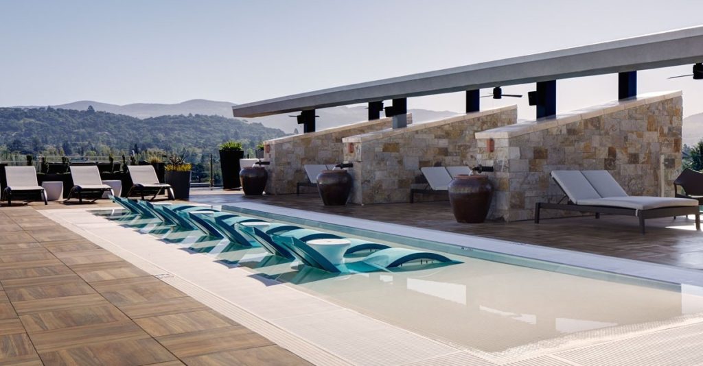 The rooftop pool at Archer Hotel Napa. (Courtesy of Archer Hotel)