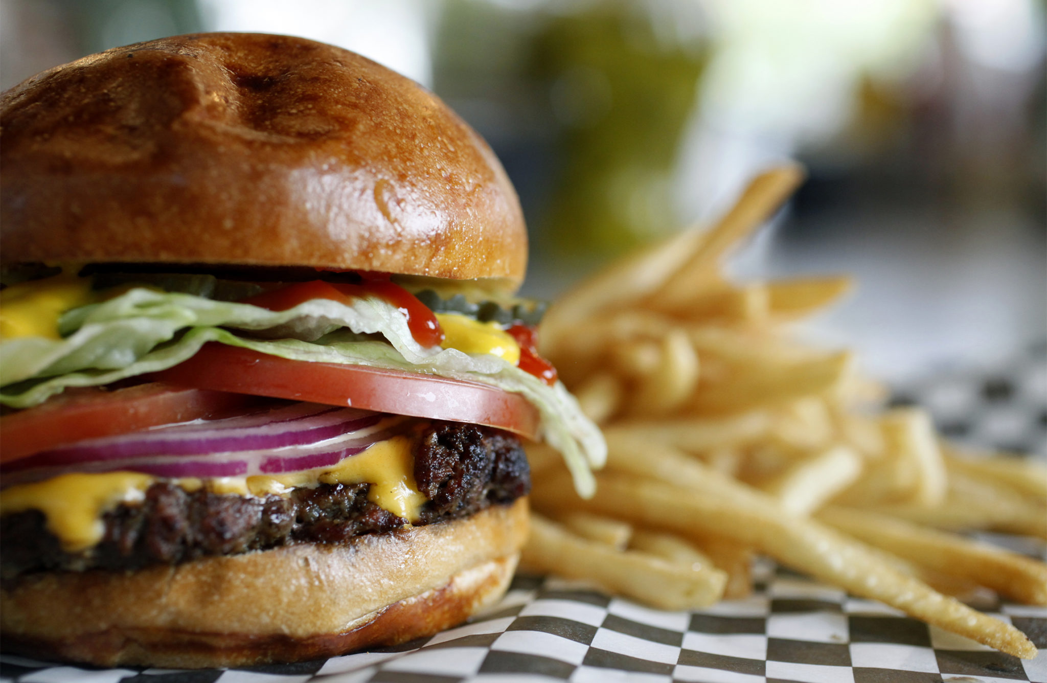 A cheeseburger and fries from Superburger in Santa Rosa. (Beth Schlanker / The Press Democrat)