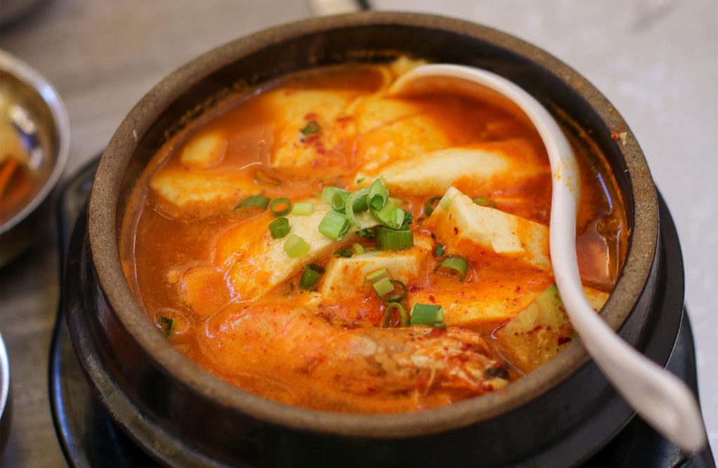 Tofu soup at Han Bul Korean BBQ in Santa Rosa. (Heather Irwin)