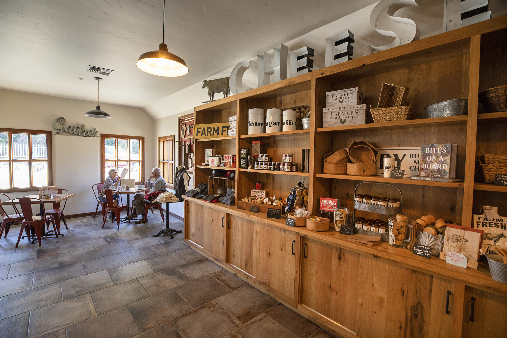 The Valley Ford Cheese & Creamery opened a new store with gifts, wines, pastries and breads and a breakfast and lunch menu featuring their cheese in the tiny west county village of Valley Ford. (John Burgess/The Press Democrat)