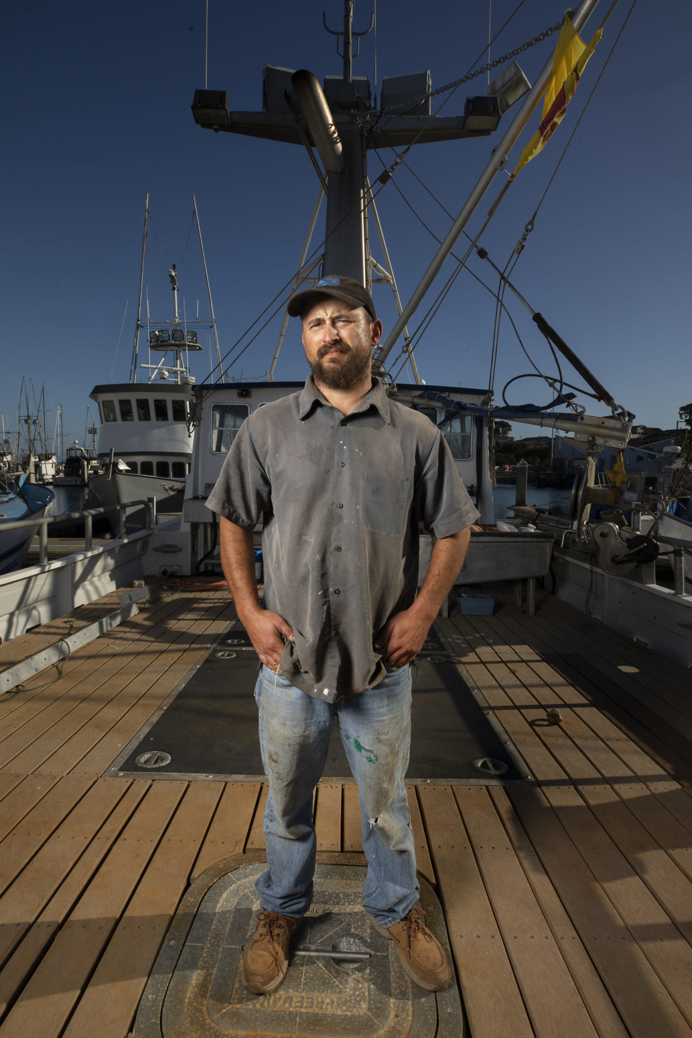 Capt. Mark Anello aboard his crab boat, the Legacy. (John Burgess)