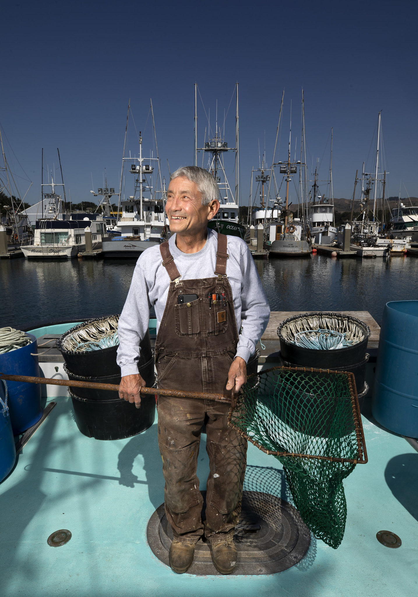 Dick Ogg captains the Karen Jeanne out of the Spud Point Marina in Bodega Bay. (John Burgess)