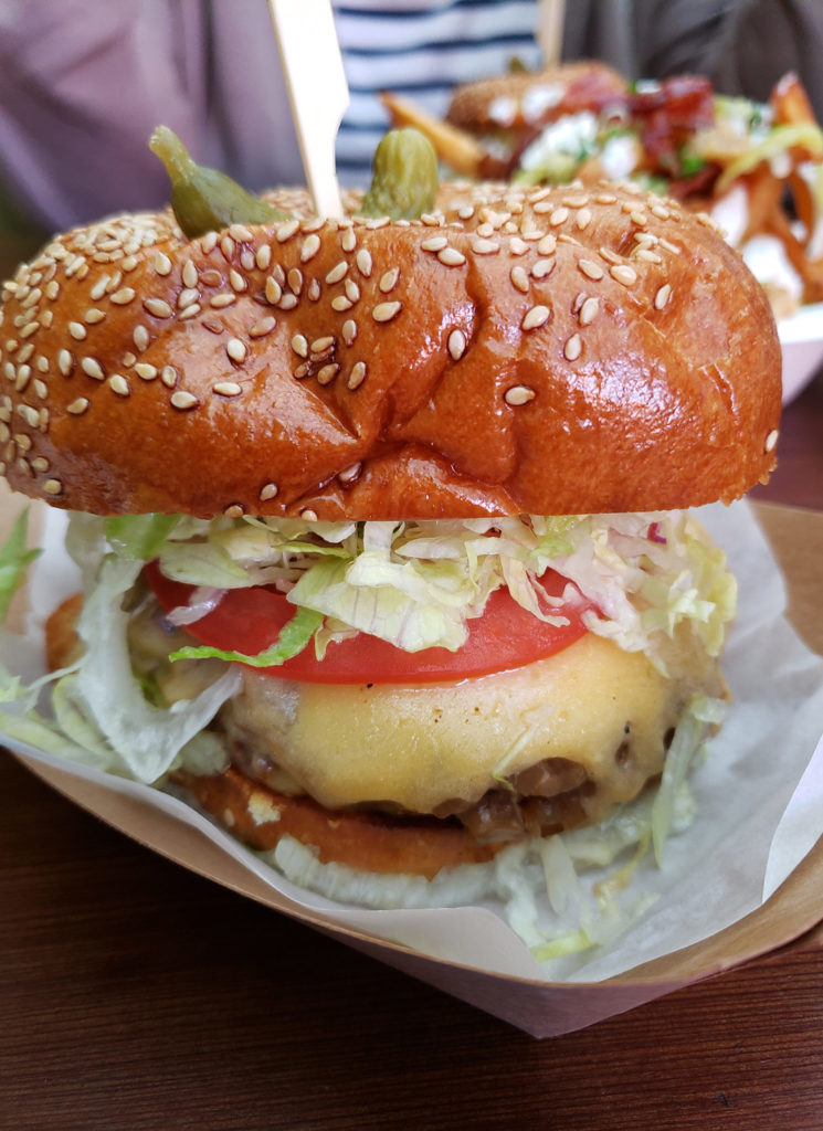Burger at the Lunch Box popup in Sebastopol. Heather Irwin/PD