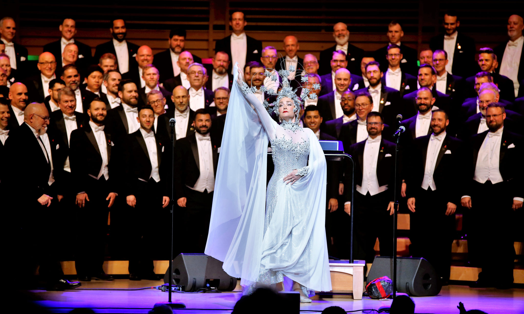 Soprano, Marnie Breckenridge performs as Suzie Snowflake in the San Francisco Gay Men's Chorus performance Home For The Holidays at Sonoma State University's Weill Hall in Rohnert Park, Sunday December 16th, 2018. (WILL BUCQUOY/For the PD)