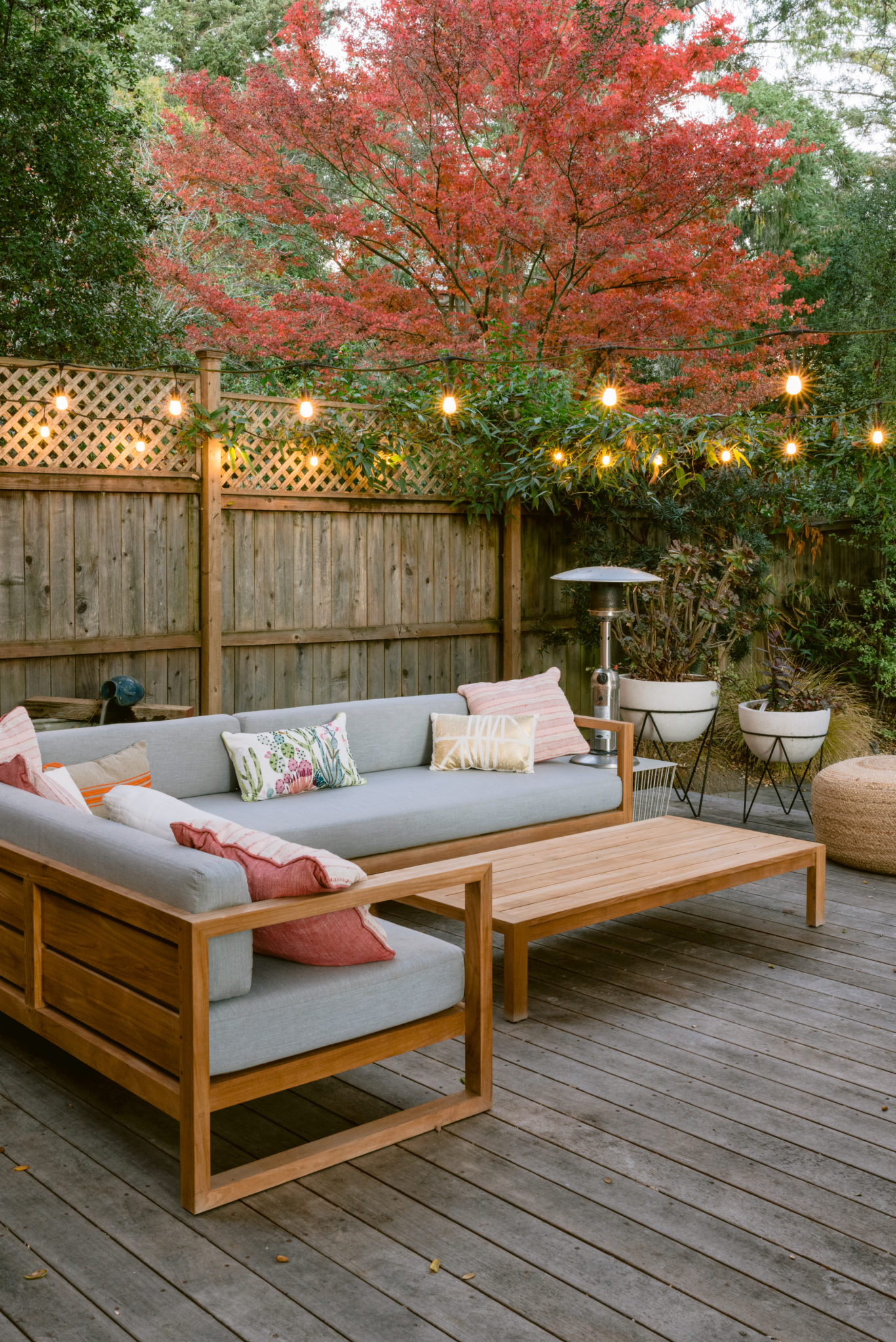 Entertainment area backyard.