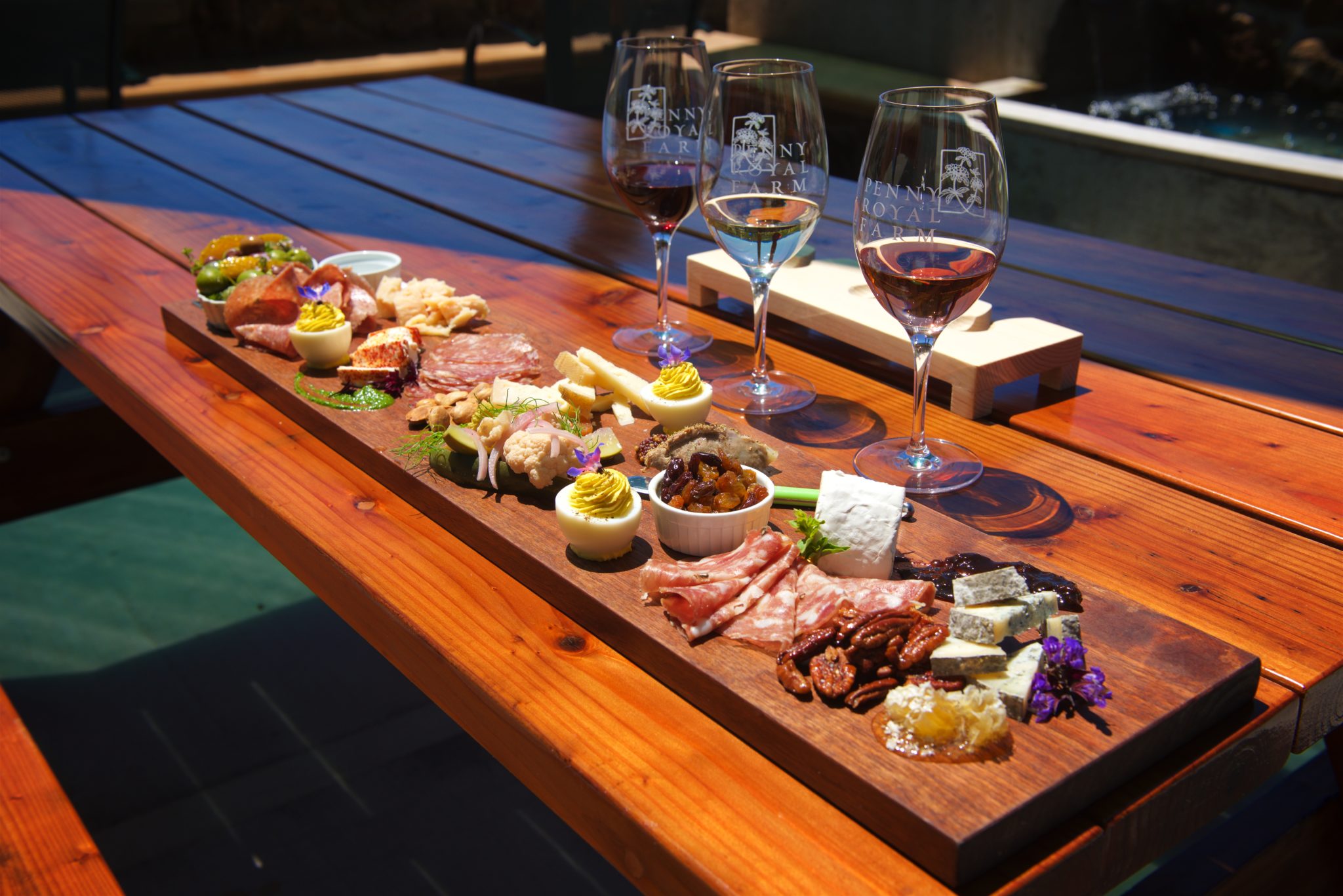 The smorgasbord flight at Pennyroyal Farm in