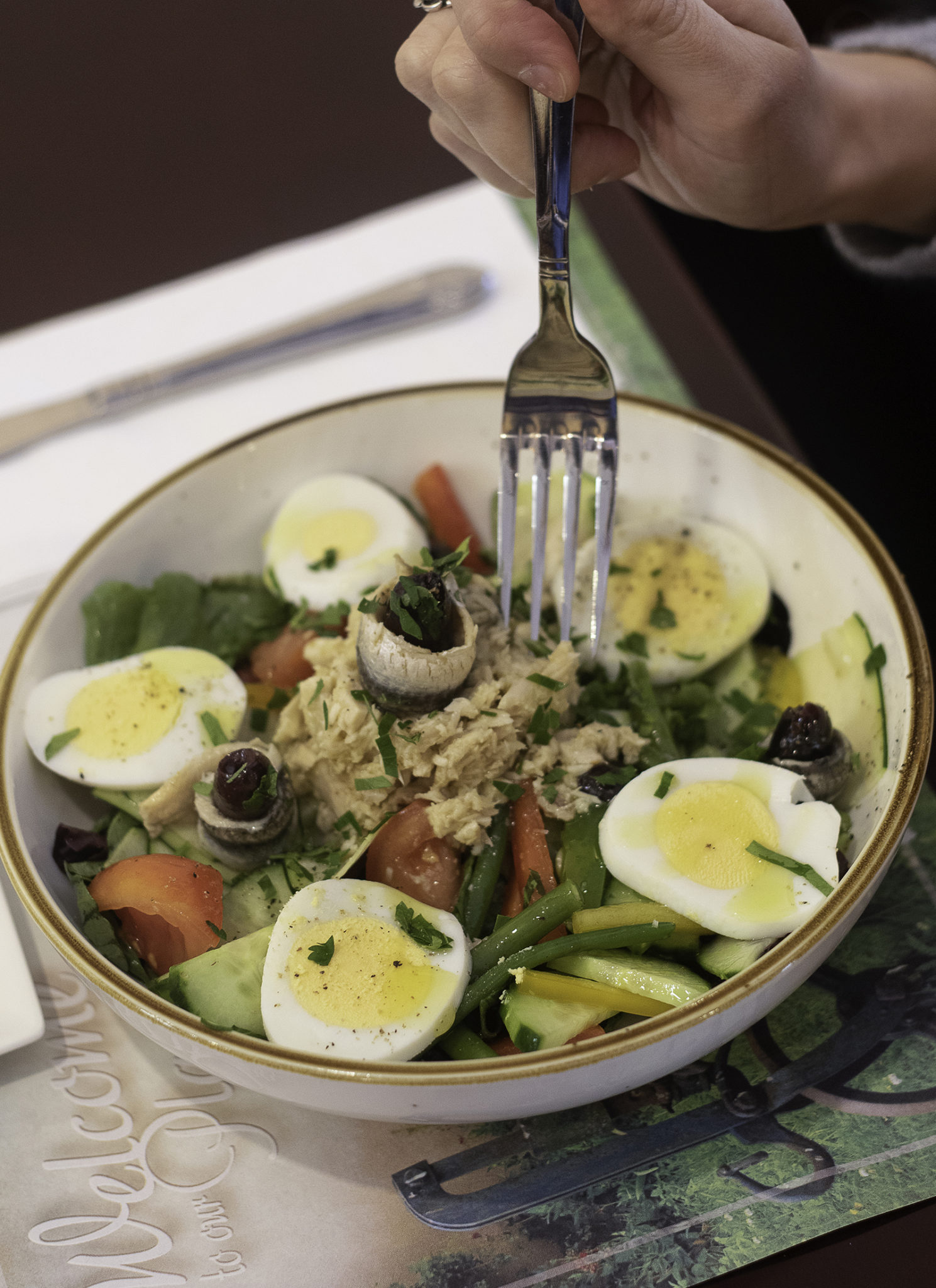 Nicoise salad at Creperie Chez Solange in Larkfield. Heather Irwin/PD