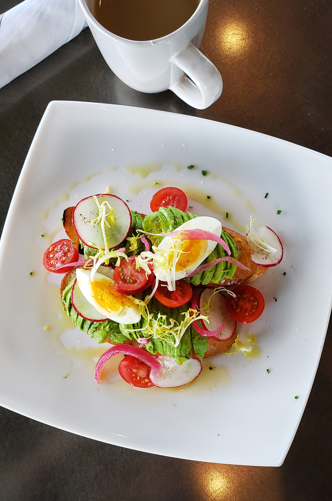 Avocado toast at Down to Earth Cafe in Windsor. (Heather Irwin)