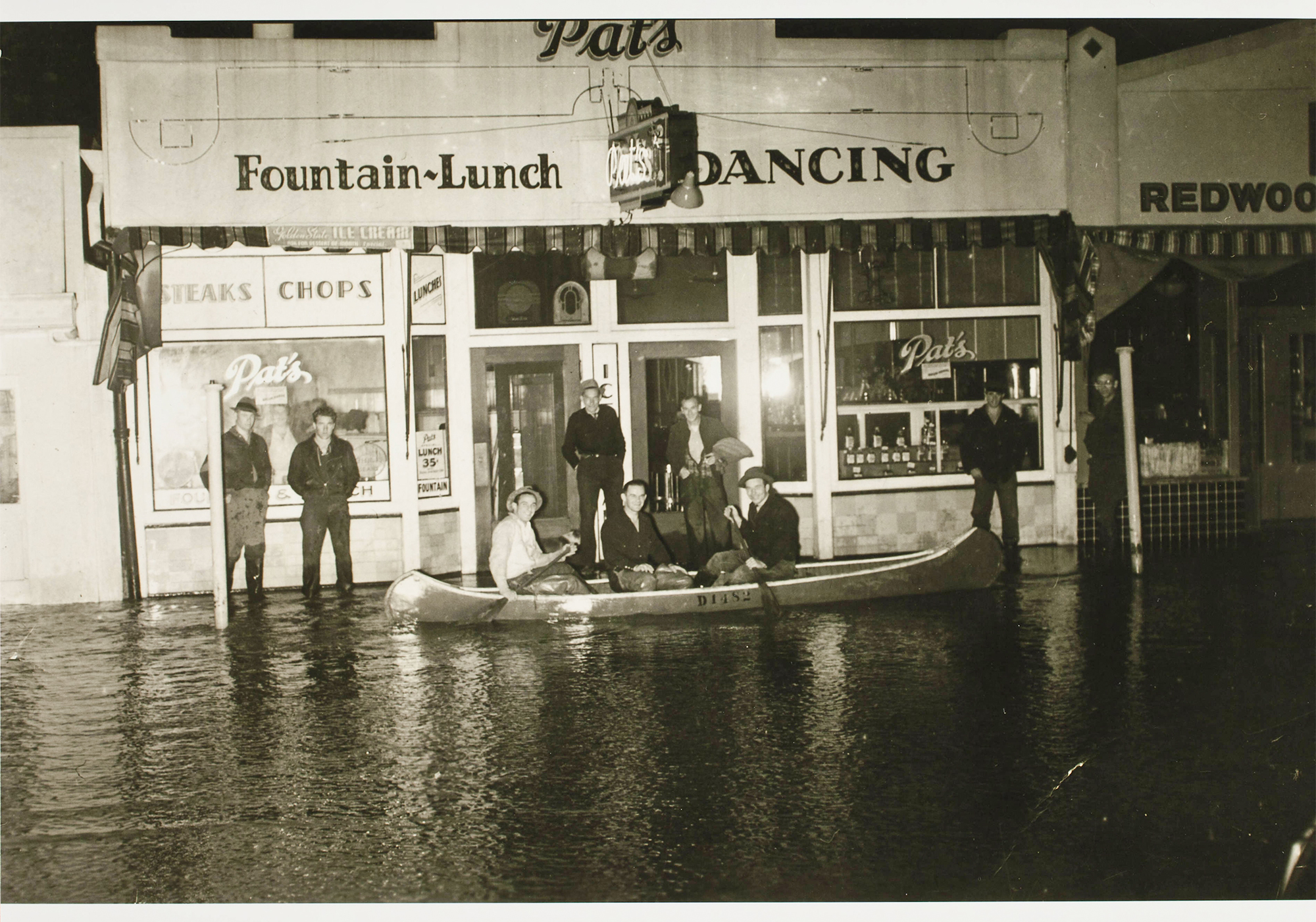 Opening day at Pat's Cafe in Guerneville in 1940. Sonoma County Library Digital Collections