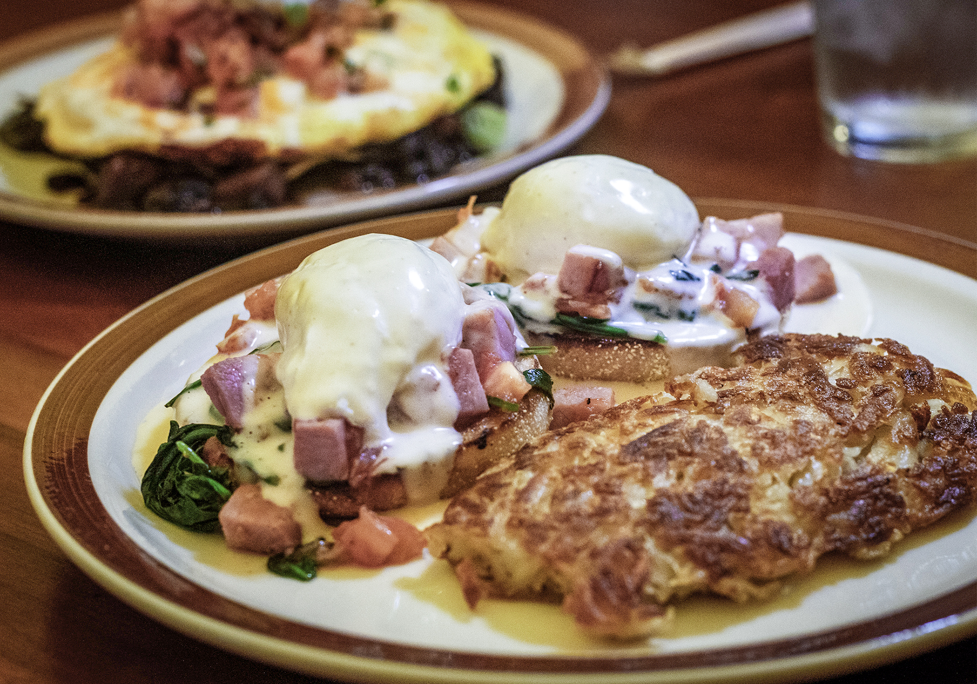 Ham and eggs Benedict with Mornay sauce at Pat’s International in Guerneville. Heather Irwin/PD