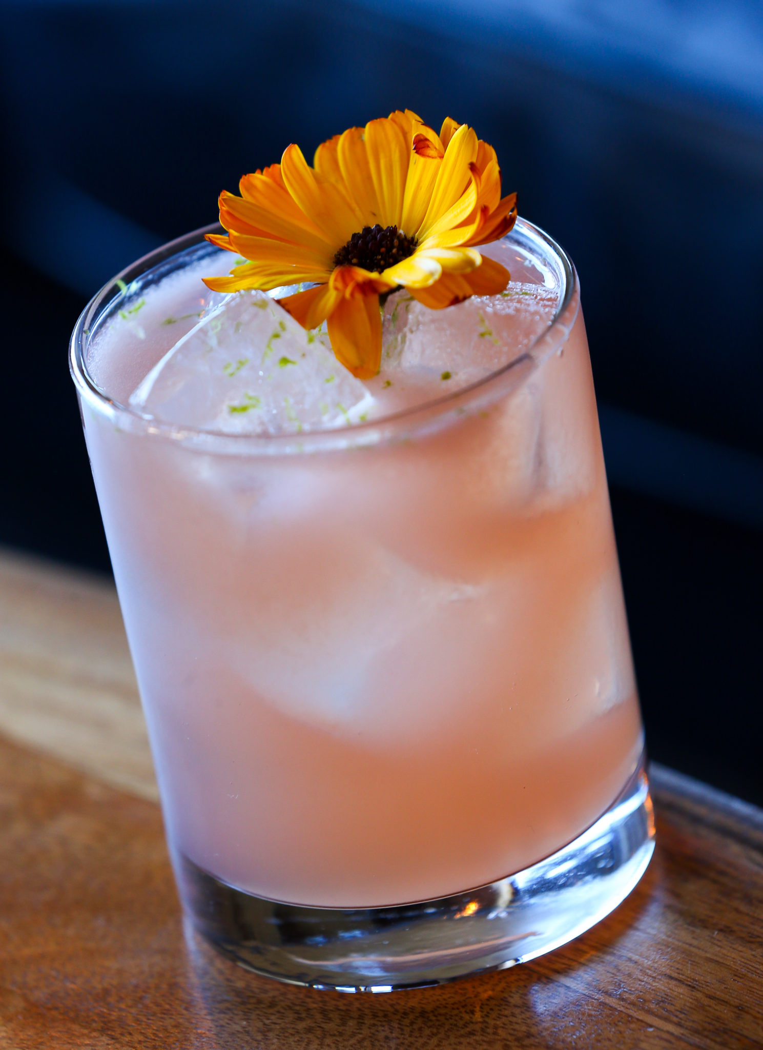 The Oakland cocktail, at Whisper Sisters, consists of tequila, mezcal, cinnamon, port, grapefruit, and banana. (Christopher Chung/ The Press Democrat)