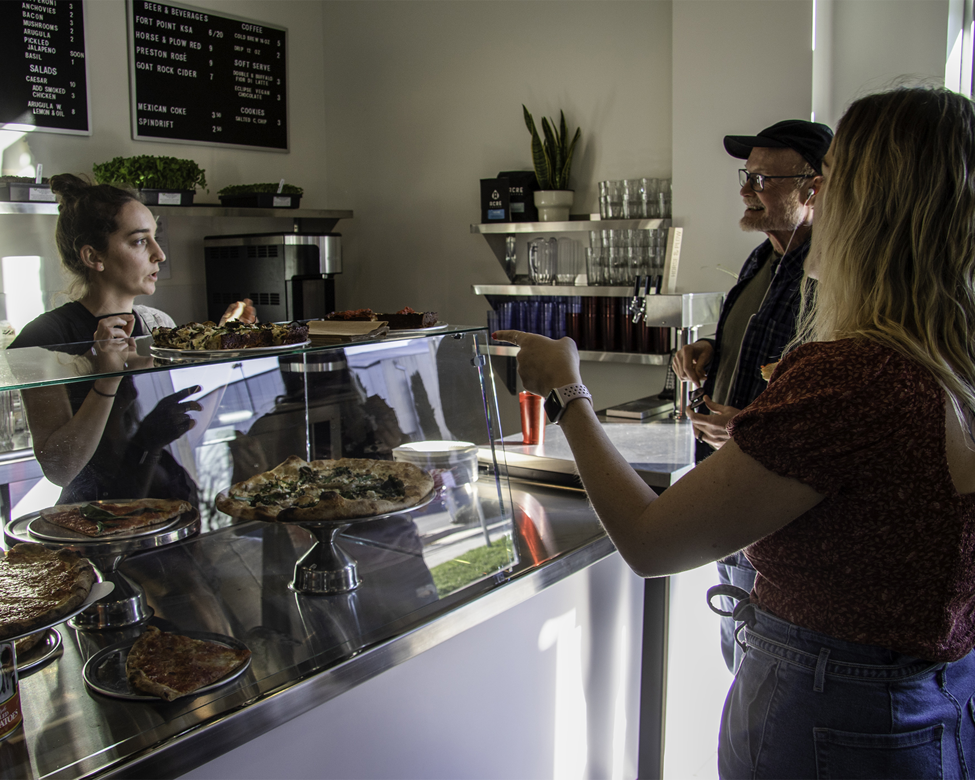 Customers at Acre Pizza in Sebastopol. Heather Irwin/PD