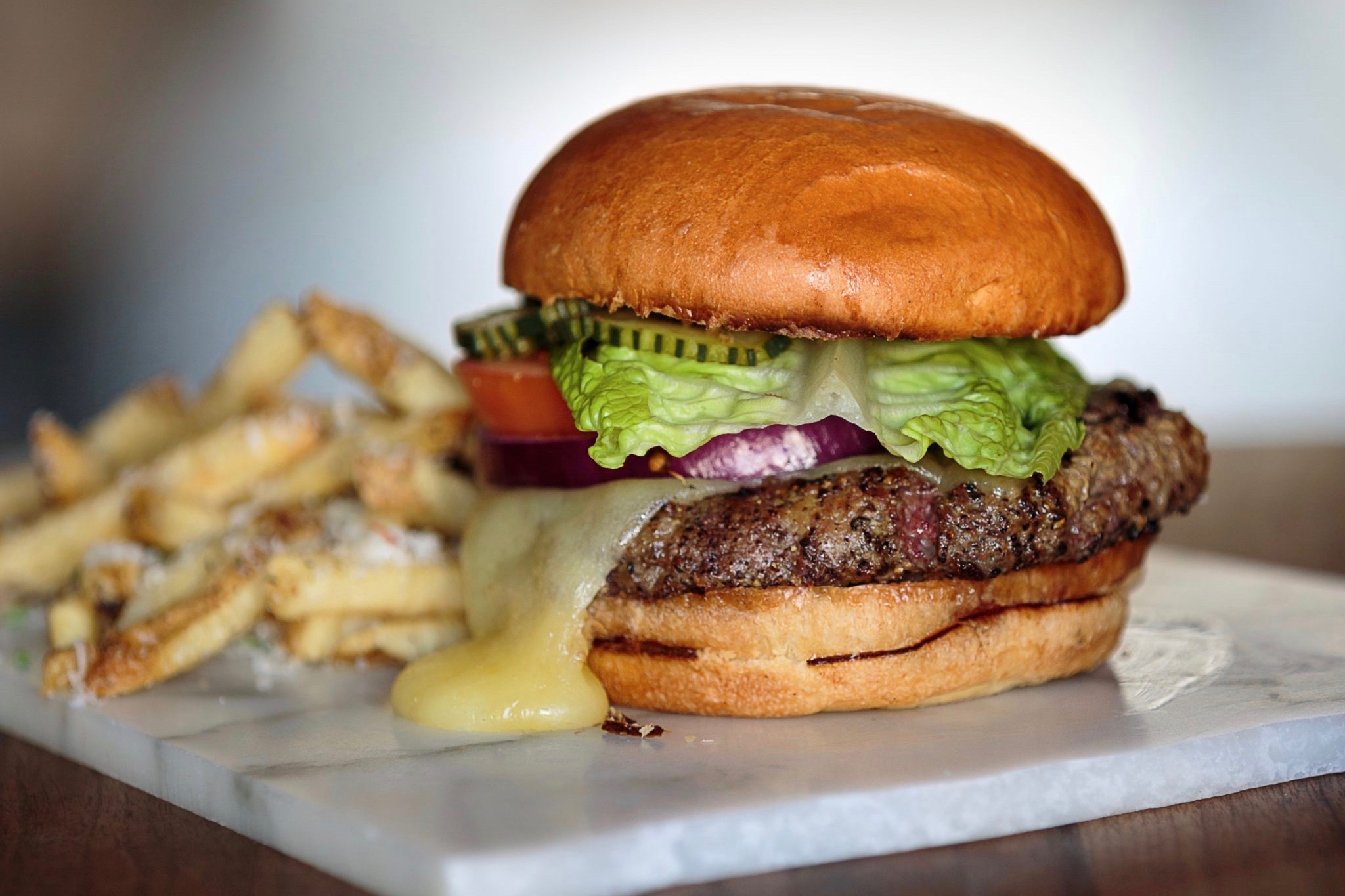 The Ultimate Burger from Catelli's in Geyserville. (Chris Hardy/For Sonoma Magazine)