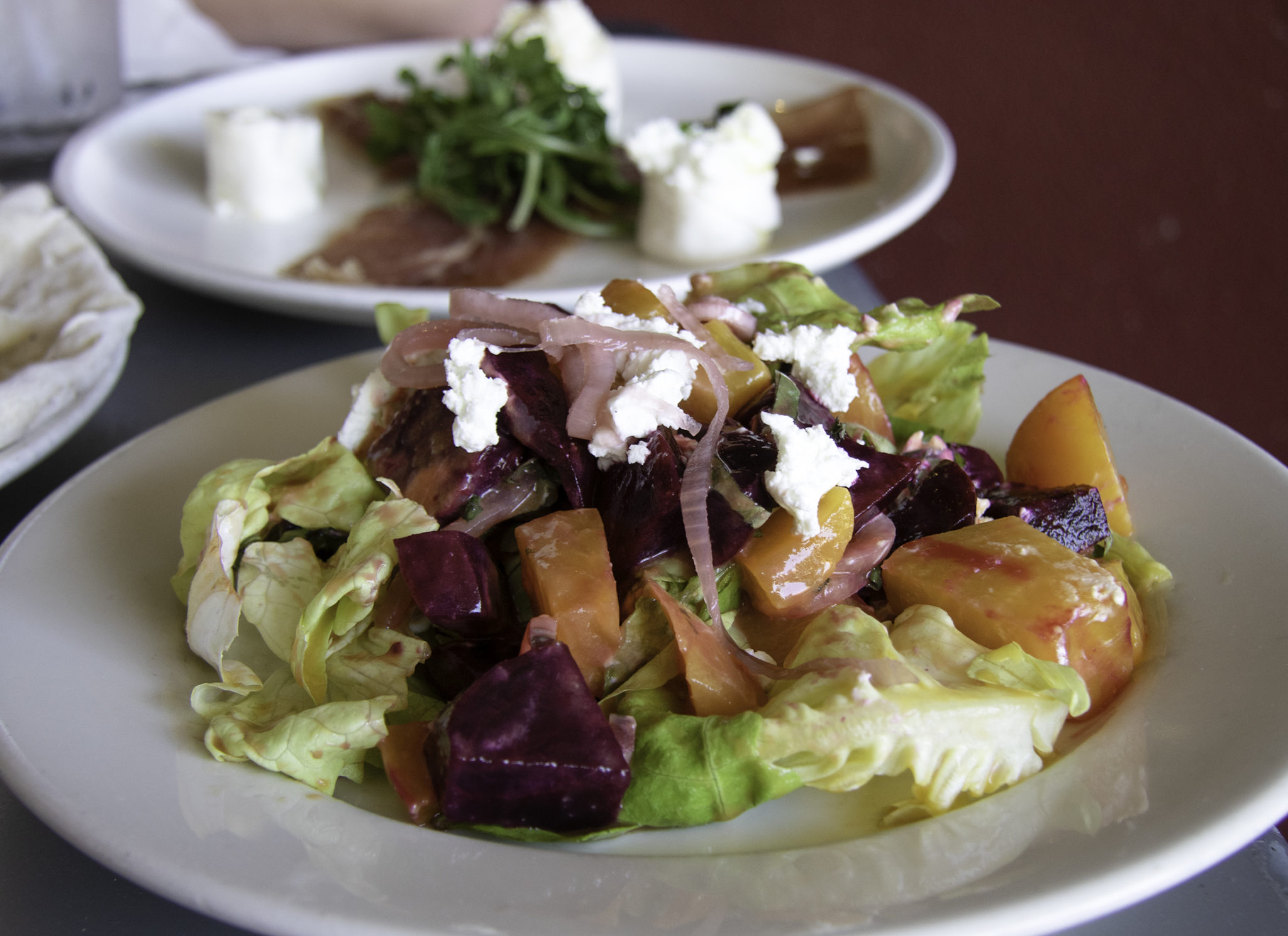 Beet salad at Rosso Pizzeria in Santa Rosa. The restaurant has reopened for patio dining. Heather Irwin/PD