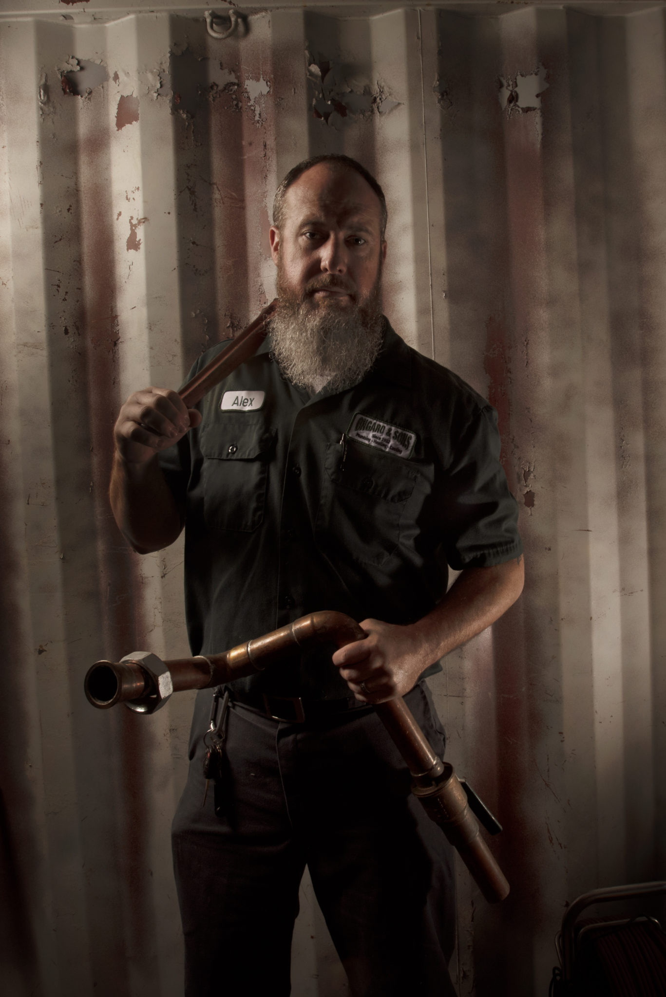 Plumbing Specialist, Alex Johnson, 42, at Ongaro & Sons Inc. Plumbing, Heating & Cooling in Santa Rosa, California. May 26, 2020. (Photo: Erik Castro/for Sonoma Magazine)