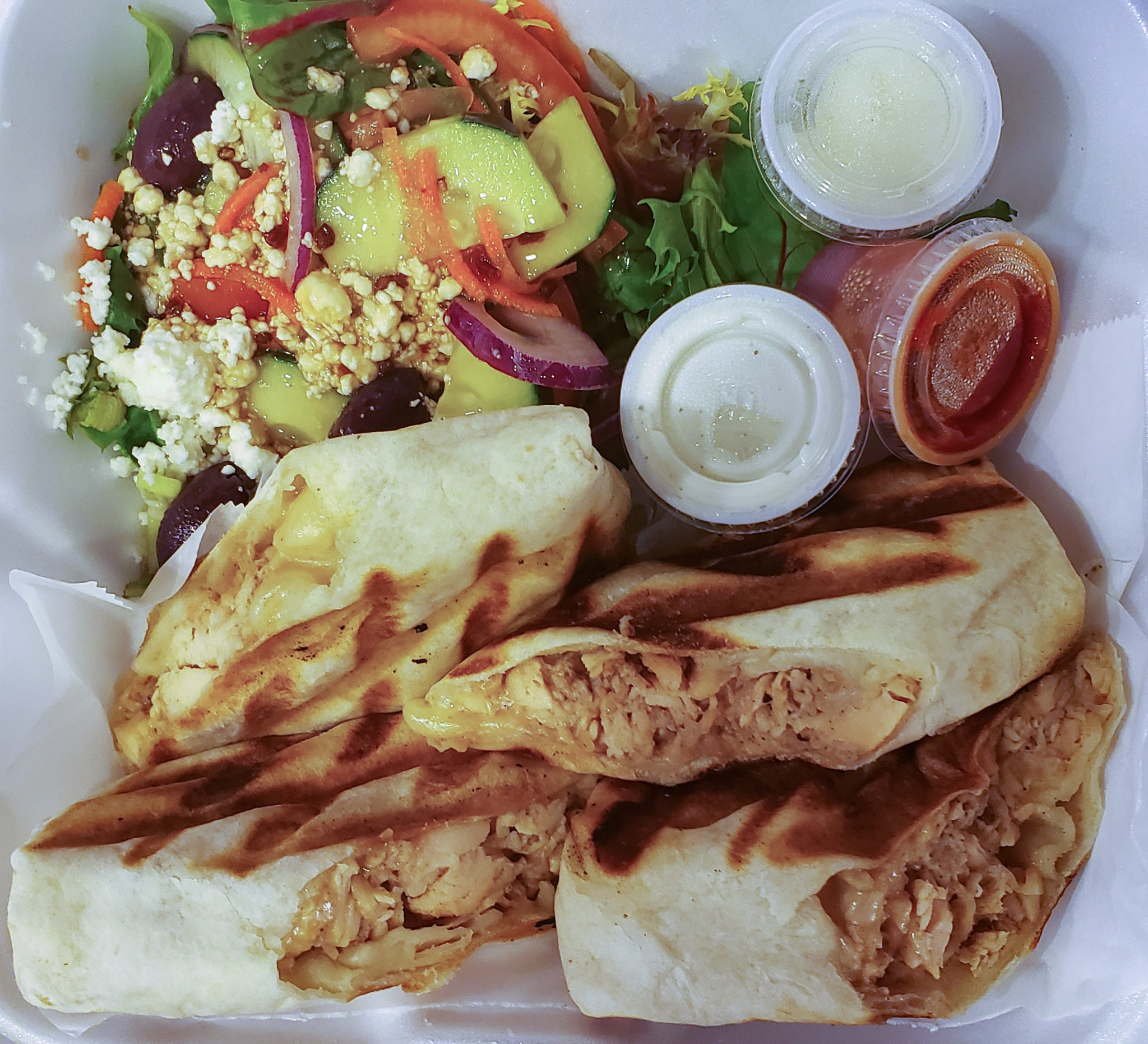 Chicken shawarma from Sam’s Mediterranean Deli. (Heather Irwin/The Press Democrat)