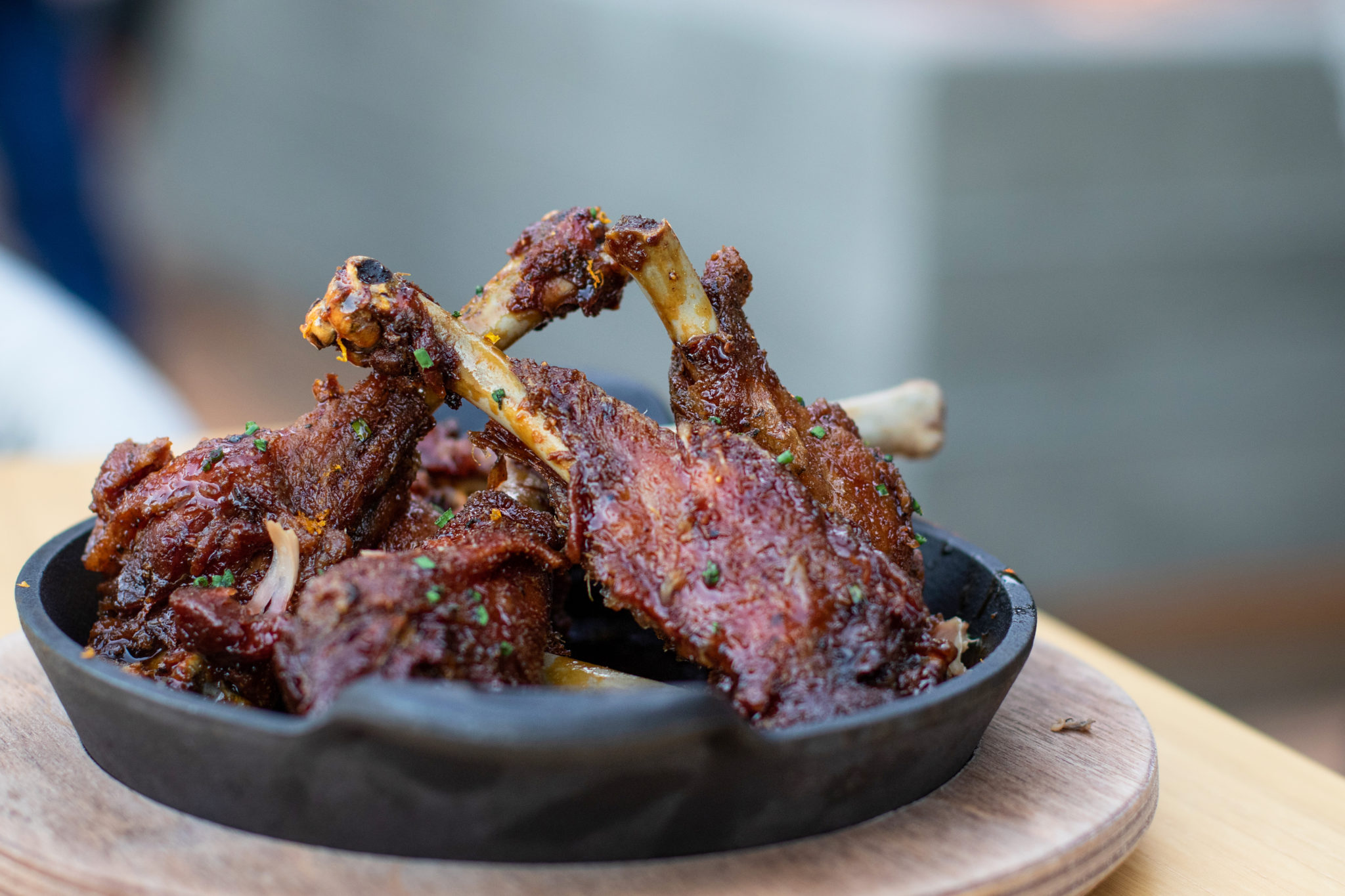 Liberty Farms duck wings with Grand Marnier and black pepper gastrique at Wit & Wisdom in Sonoma. (Heather Irwin/Sonoma Magazine)