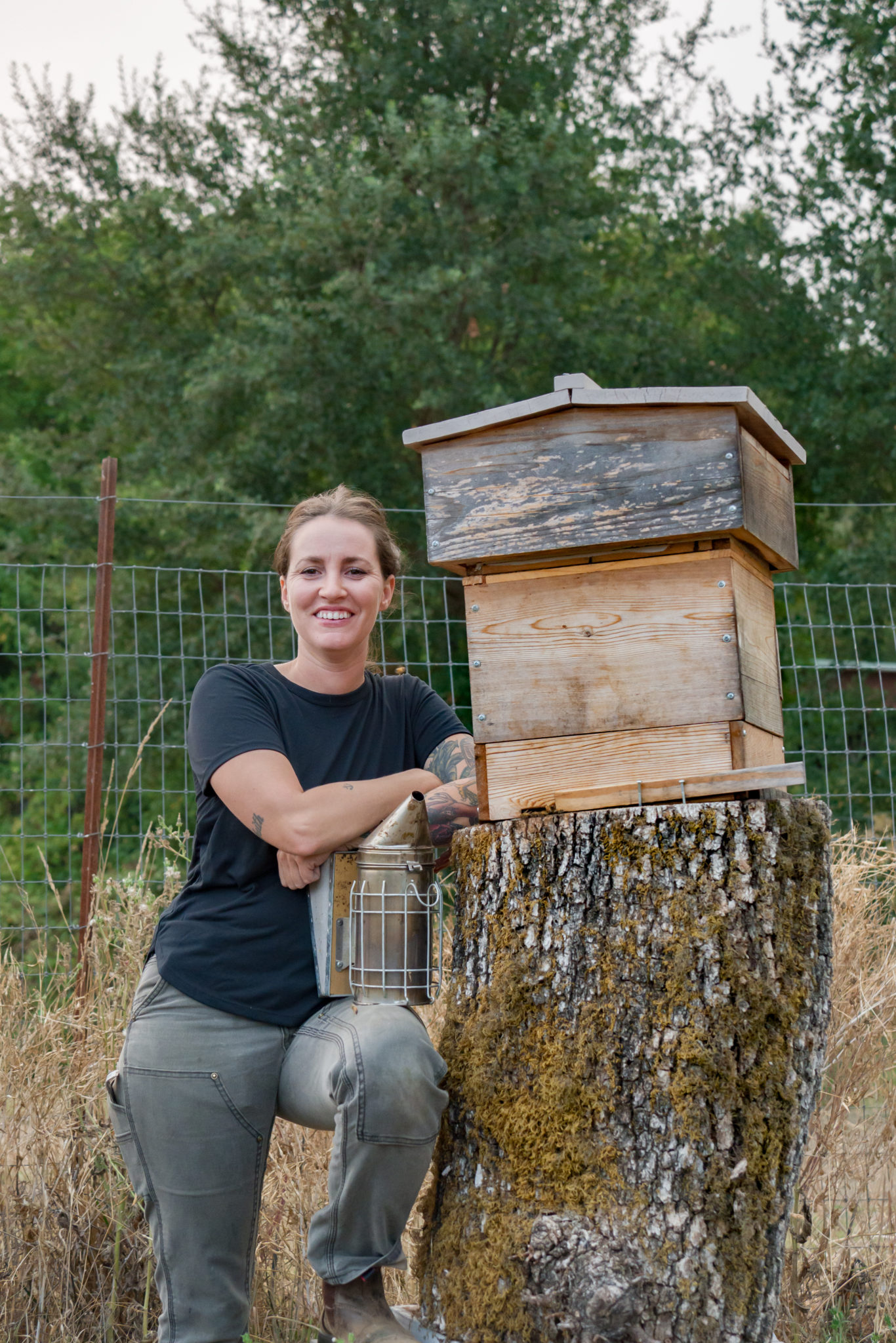 Candice Koseba, founder of Sonoma County Bee Company. (Jarod Reichle)